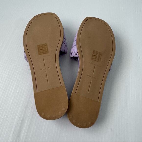 Dolce Vita Grazie basket weave slide sip on sandals lilac size 9.5 purple - Picture 9 of 11